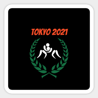Wrestling Tokyo 2021 Olympics Sticker